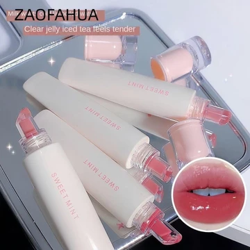 Zaofahua Thạch Son Bóng, Dụng Cụ Mỹ Phẩm Dưỡng Ẩm Son Tint, Hiệu Ứng Gương Chống Thấm Nước Son Môi Lỏng Lâu Dài Nữ Làm Đẹp