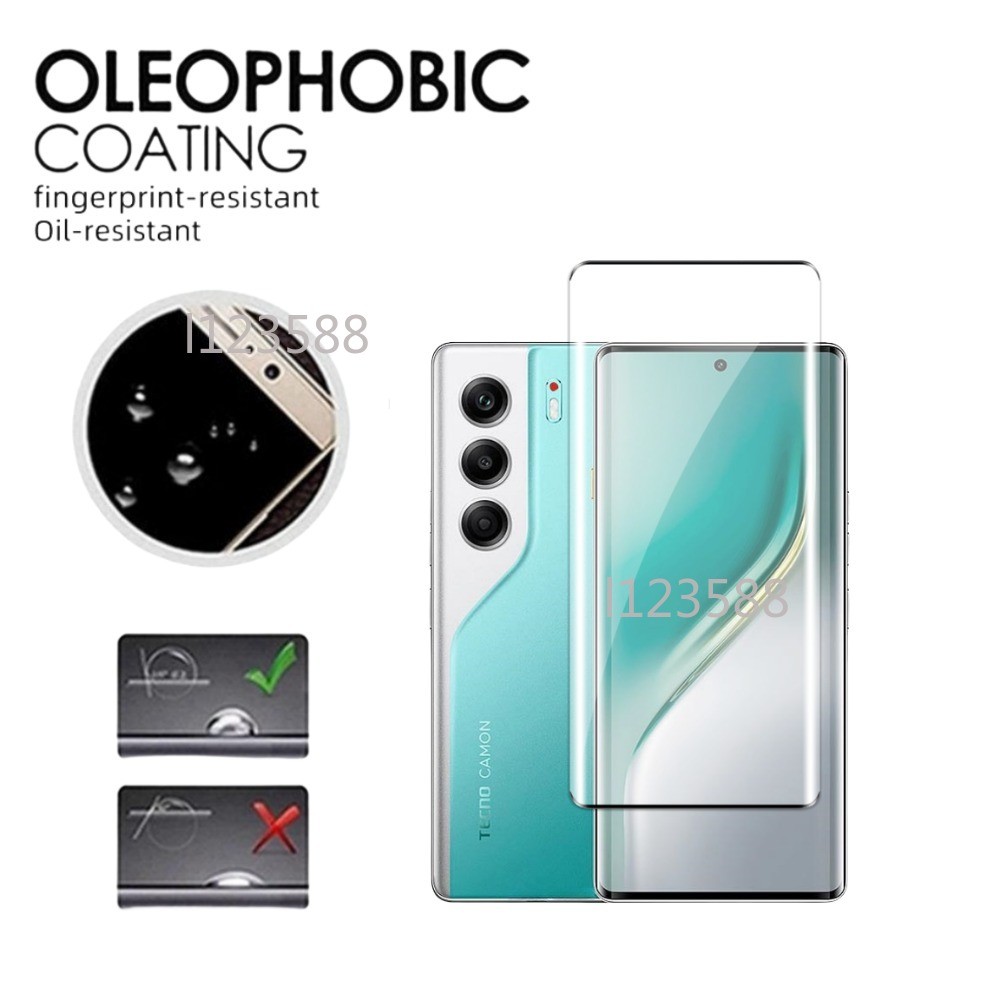 Dành Cho Tecno Camon 40 50 30 Pro Premier 5G 4G 2025 Camon40 40Pro Camon50 Camon30 30Pro 3D Cong Full Cover Kính Cường Lực Bảo Vệ Màn Hình Phim Bảo Vệ Trong Suốt