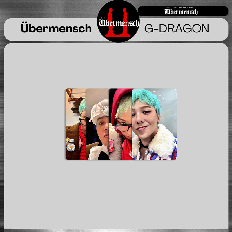 PS1 4 Cái / bộ G-DRAGON Ubermensch LOMO Card FAM ZONE Buổi Hòa Nhạc Bưu Thiếp Bộ Sưu Tập Ngôi Sao Ngoại Vi SP1