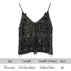 KANGN Halter Bras, Sequin Bead Slim Summer Tank Top, Cổ chữ V Bling Bling Dạo Phố Áo Vest Corset dành cho Nữ