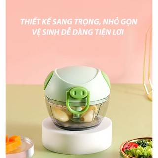 Máy xay tỏi ớt mini kéo tay đa năng hình heo kéo dây tiện lợi dễ sử dụng #A80