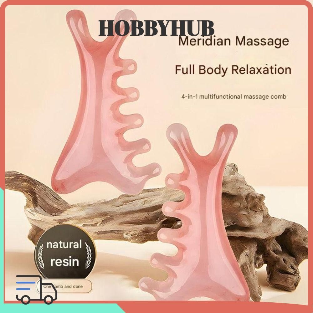 Lược kinh tuyến đầu HOBBYHUB, Lược Massage đa chức năng 4 trong 1, Đầu cạo cơ mặt Kéo cơ mặt Dụng cụ mát xa mặt