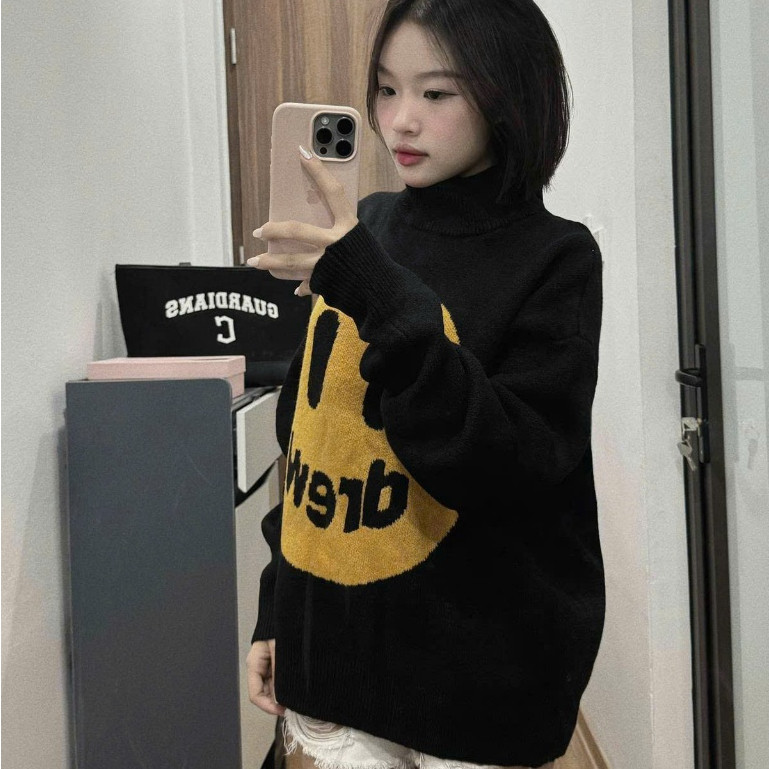 Áo Len Đờ Riu Mặt Vàng KCloset Áo Sweter Chất Len Xù Dày Dặn Dáng Rộng Nam Nữ NA545