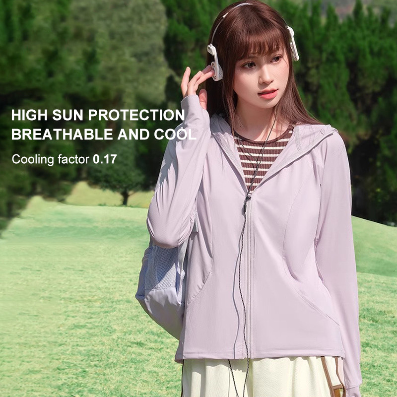 Ảnh CAMEL CROWN Thể Thao Ice Silk Chống Nắng Quần Áo Nữ Áo Cardigan Chống Tia Cực tím Quần Áo Nhanh Khô 2