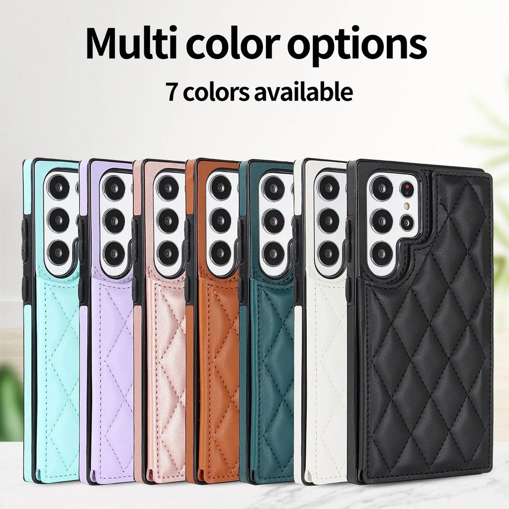 Ốp Điện Thoại Da Lật Sang Trọng Cho Samsung Galaxy S22 S23 S24 S25 Ultra Plus A16 A15 A35 A55 5G Đựng Thẻ Ví