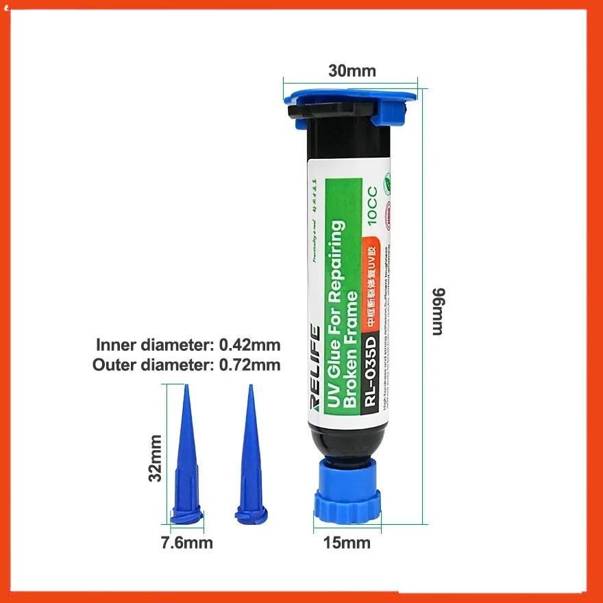 Keo UV RELIFE RL-035D 10cc dán khung viền, phủ bảo vệ, cố định và cách điện mối hàn