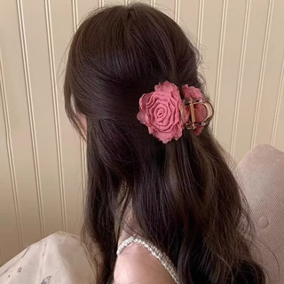Kẹp tóc nữ hoa hồng mùa hè kẹp tóc càng cua phụ kiện tóc