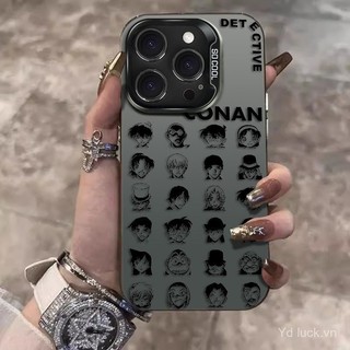 Bộ sưu tập nhân vật thám tử Conan, ốp điện thoại mờ tương thích với iPhone 12 Pro Max, 11 XR, 7 Plus, XS Max, 13 Pro Max, 14 Pro Max, 15 Pro X, 14 Plus, 8 Plus, chống sốc, chống mồ hôi, linh hoạt