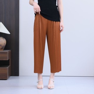 Miyake Xếp Ly Thường Ngày Quần Cà Rốt Nữ Phong Cách Mới Rời Crop Đến Mắt Cá Chân Quần Dài Quần Xếp Ly Mùa Hè Ôm Hơn Nhìn Harlan