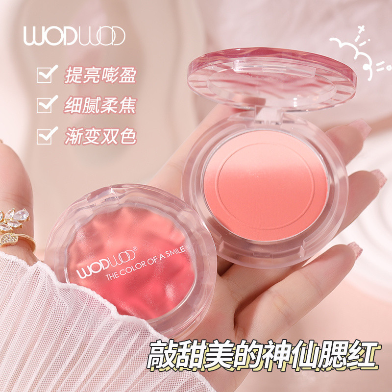 ✨2293 Hidden WODWOD Gradient Blush Niche Thương hiệu khỏa thân Trang điểm tự nhiên Matte Rouge Phấn mắt lớp Sun Red 25.4.20