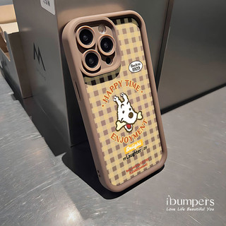 ibumpers Ốp Điện Thoại iPhone Dễ Thương Happy Puppy Họa Tiết Ốp Lưng Dày Dặn Silicon Mềm Chống Rơi Chống Sốc Cho IPhone 16 15 14 12 13 11 Pro Max IP 7 8 Plus X XS XR