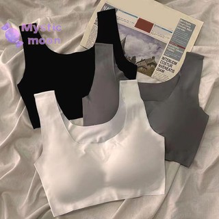 [Mystic] Đồ lót bé gái không có vòng thép treo Áo ngực thể thao Áo ngực học sinh tập hợp Áo Vest nhỏ liền mạch [Mới]