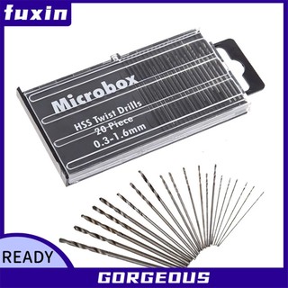 [Fuxin] Bộ 40 mũi khoan xoắn ốc Mini HSS 0,3mm-1,6mm