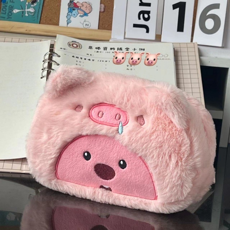 Dễ Thương Beaver Hộp Đựng Dung Tích Lớn Văn Phòng Phẩm Hộp Bảo Quản Thẩm Mỹ Túi Đựng Bút Sinh Viên Đồ Dùng Học Tập