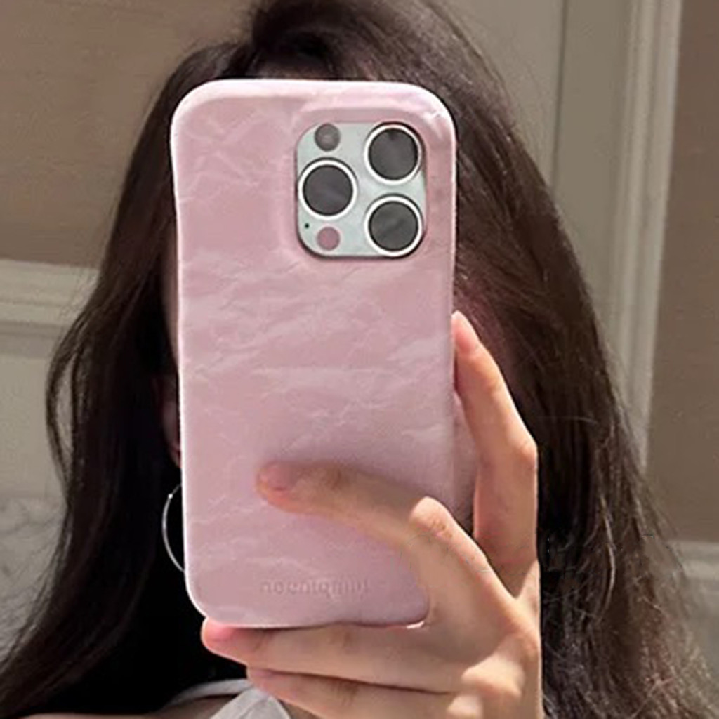 Ốp Điện Thoại Nửa Gói Nhung Da Handmade Cho iPhone 17ProMax 16Plus 15 14 13 12ProMax 11 Vỏ Cứng Acrylic
