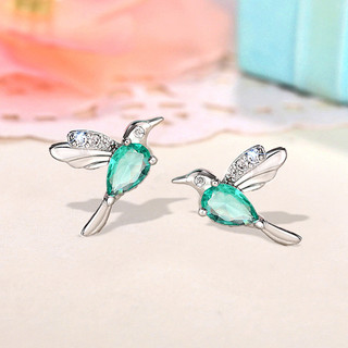 Bông tai chim bạc S925 Trang sức thời trang đơn giản Quà tặng nữ