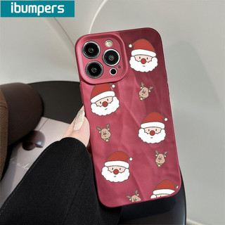 ibumpers Ốp Lưng iPhone Cute Giáng Sinh Ông Già Màu Đỏ Ốp Điện Thoại Dày Dặn Silicon Mềm Chống Sốc Chống Bẩn Cho Iphone 16 15 14 12 13 11 Pro Max IP 7 8 Plus X XS XR