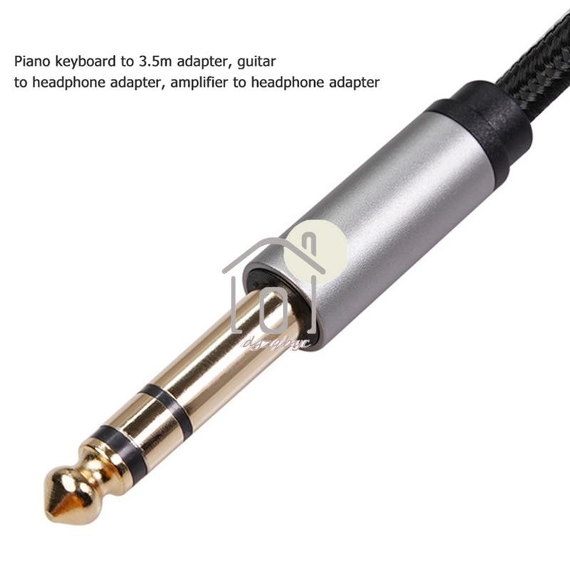 [Dgzqbyc] Bộ chuyển đổi âm thanh 6.35mm 1 / 4 Jack âm thanh nổi nữ sang 3,5mm 1 / 8 cho bộ khuếch đại, đàn Guitar, đàn Piano bàn phím, rạp hát tại nhà