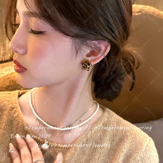 Bông tai in hình báo Maillard dành cho nữ Bông tai cao cấp nhẹ nhàng sang trọng mùa thu đông