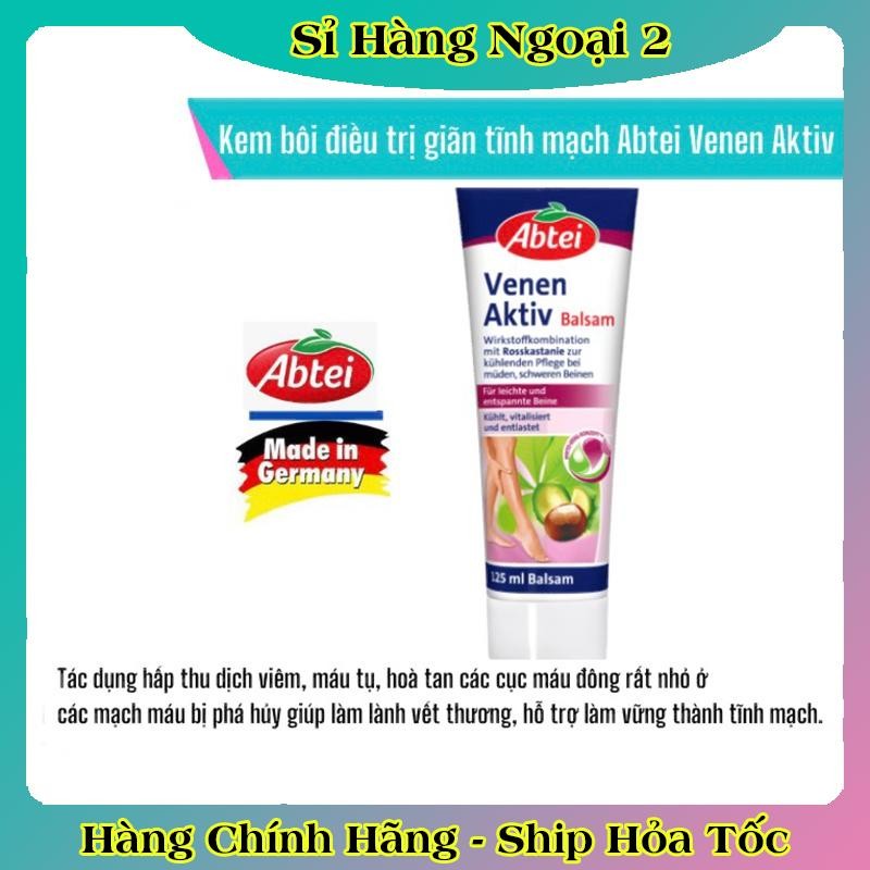 Kem Bôi giãn tĩnh mạch Abtei Venen Aktiv 125ML - Giảm suy giãn , bền vững thành mạch- Nội địa Đức date mới nhẩt