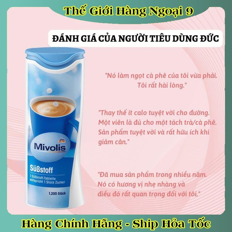 ĐƯỜNG ĂN KIÊNG MIVOLIS Substoff CHO KETO, DAS TIỂU ĐƯỜNG HỘP 1200 VIÊN của Đức -Date Mới Đủ Bill