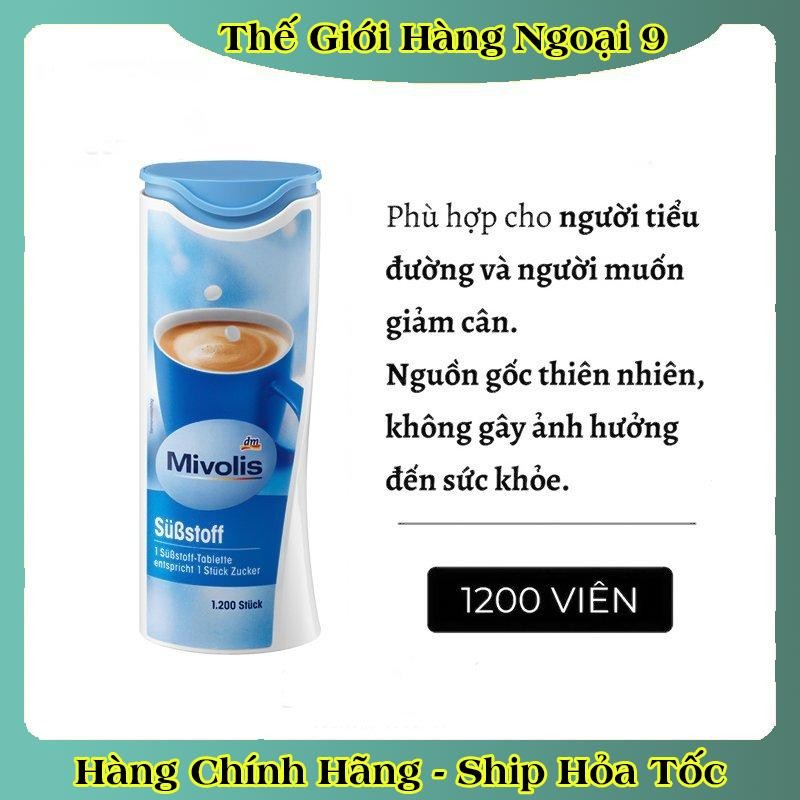 ĐƯỜNG ĂN KIÊNG MIVOLIS Substoff CHO KETO, DAS TIỂU ĐƯỜNG HỘP 1200 VIÊN của Đức -Date Mới Đủ Bill