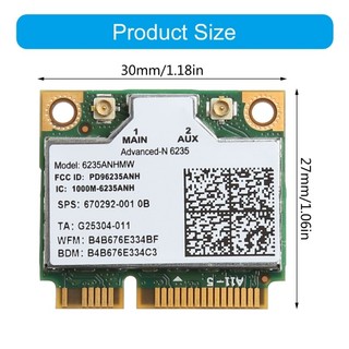 VUI VẺ 6235ANHMW 802 11n 300Mbps Băng Đô Kép Nửa Mini PCie Thẻ WiFi BT-tương Thích 4 0 Cho Centrino Advanced-N