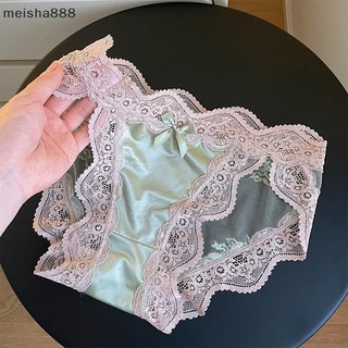 Meisha888 Sa Lưới Ren Chắp Vá Nơ Nữ Gợi Cảm Thấp Tầng Rỗng Quần Đùi Đẹp