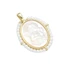 Ở lại Phong Cách Hình Bầu Dục Đồng Trinh Marys Mặt Dây Chuyền Vòng Cổ Phụ Kiện Di Động Cho Trang Sức Thủ Công Với Ngọc Trai Nước Ngọt Giọng