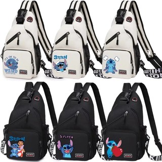 Túi đeo vai Disney Lilo & Stitch chống thấm nước sức chứa lớn ba lô vải Oxford ba lô túi đeo chéo