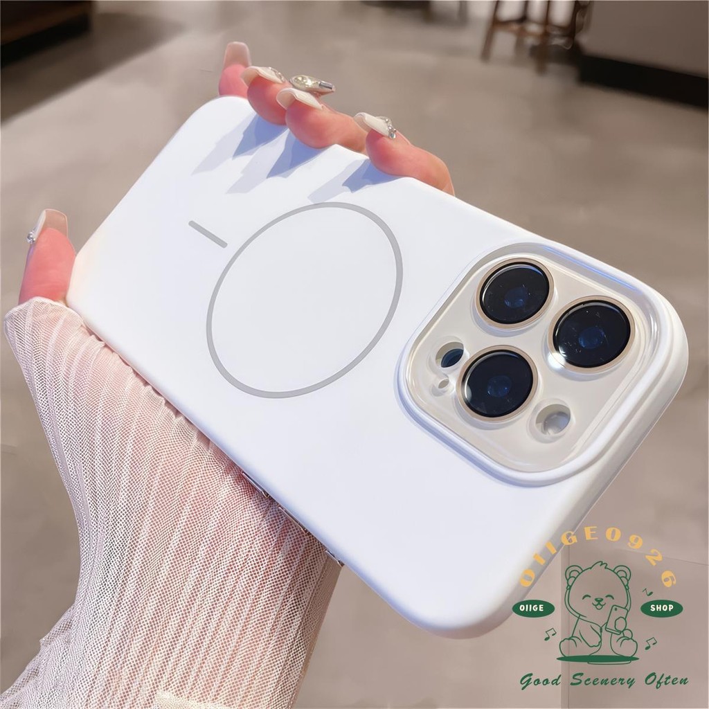 【 Ốp lưng iphone16 】 Vỏ điện thoại dạng lỏng cảm giác da từ tính iphone16 Pro Max 15 14 13 12 11 cho vỏ iPhone Vỏ mềm silicon TPU chống sốc