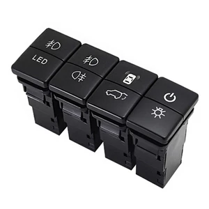 Mt 1pc Dual Phím Công Tắc Kép Đèn Sương Mù Chạy Ban Ngày DRL Nút Công Tắc Cho Xe Toyota