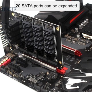 Jinhf M.2 NVME PCI-E PCIE X4 X8 X16 Đến 6 Cổng 3.0 SATA Adapter Thẻ Riser III ASM1166 HOT