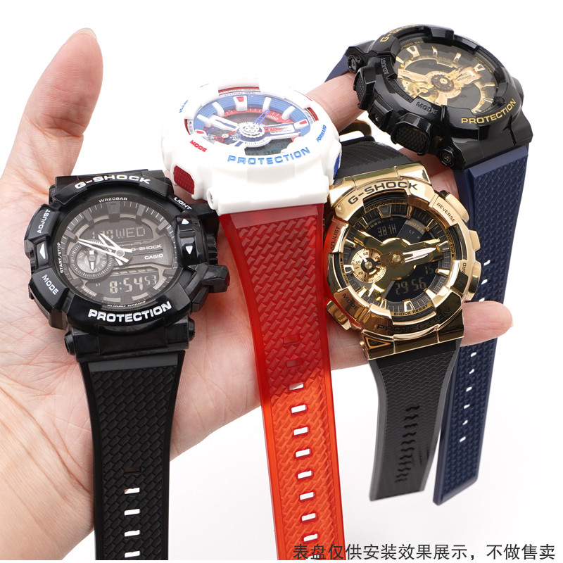 Dây đeo đồng hồ cao su TPU cho Casio cho G-shock GM-110 GA110 GA-200 400 700 800 GD-110 AQS810W GW8900 Dây đeo đồng hồ Vòng tay nam