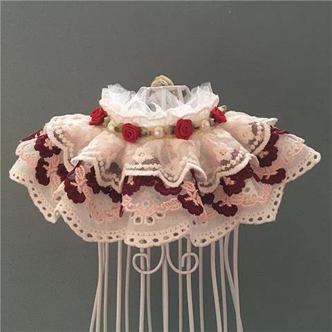 【Ready Stock】 Cat Scarf Pet Bow Tie Dog Bow Cotton Lace Adjustable Bib Saliva Towel Cute NY7m