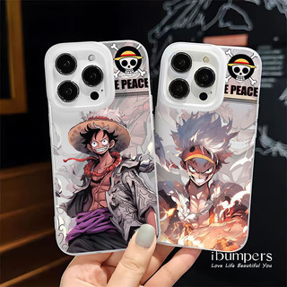 ibumpers Ốp Điện Thoại iPhone Cool Anime One Piece Luffy Ace Họa Tiết Ốp Lưng Trong Suốt Nhám Mờ Chống Bẩn Chống Sốc Cho IPhone 16 15 14 12 13 11 Pro Max IP 7 8 Plus X XS XR