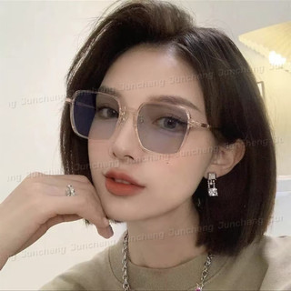 Photochromic Chống Bức Xạ Kính Mắt Khung Vuông Sắc Thái Cho Nữ Nam Kính Khung Thay Thế Ống Kính Chống Ánh Sáng Xanh Thời Trang Kính Mắt Hàn Quốc