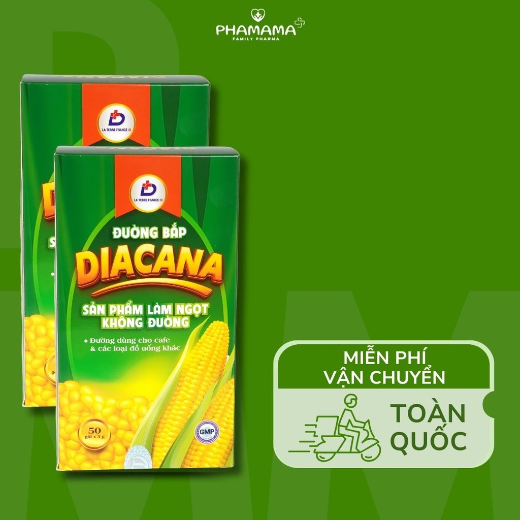 Ảnh Combo 2 Hộp Đường Ăn Kiêng Diacana khuyên dùng cho người tiểu đường, người đang ăn kiêng (hộp 50 gói) 1