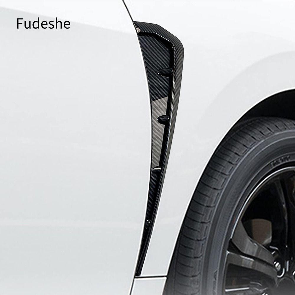 FENDER Fudeshe 2 Chiếc Chắn Bùn Ô Tô Bên Lỗ Thông Hơi Lưới Tản Nhiệt Trang Trí Luồng Không Khí Đen Cánh Gió