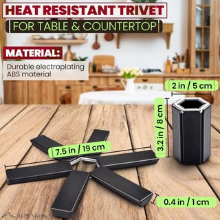 Trivets có thể gập lại cho món ăn nóng Trivets cho Lẩu và Chảo Miếng đệm nóng cho mặt bàn Giá đỡ chảo nóng cho quầy Bộ Trivet có thể gập lại cho giá đỡ nồi đựng thức ăn nóng 1 cái nhỏ gọn
