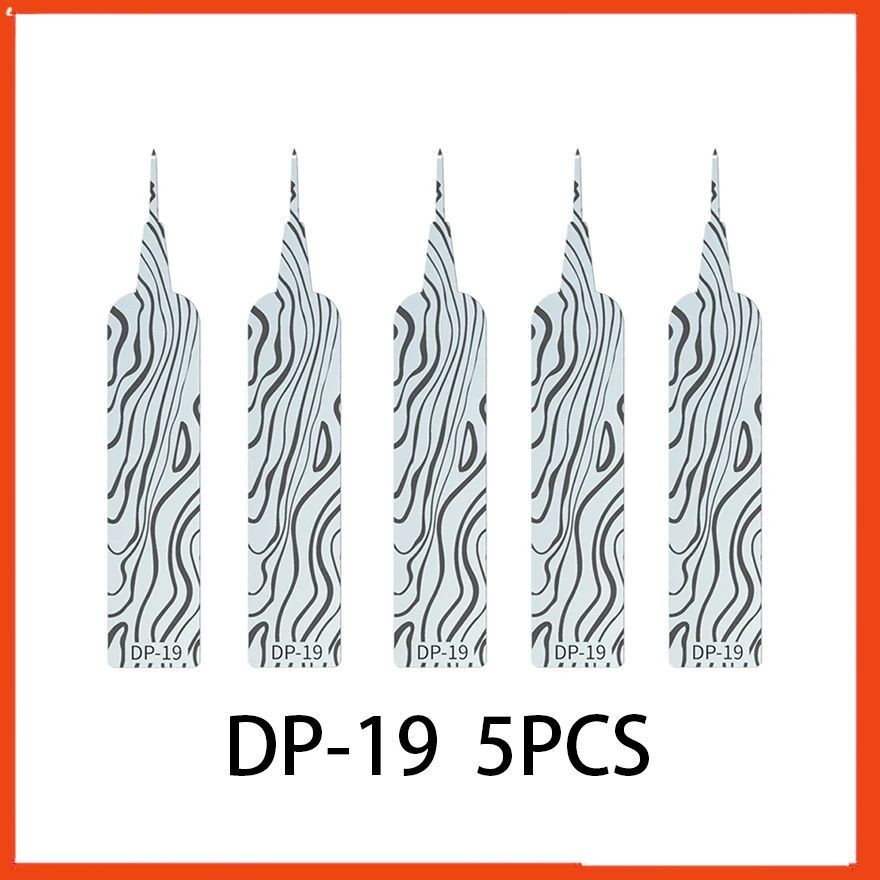 Bộ 5 lưỡi dao MIJING DP19 dùng để luồn khe, cậy CPU, IC khi sửa chữa điện thoại
