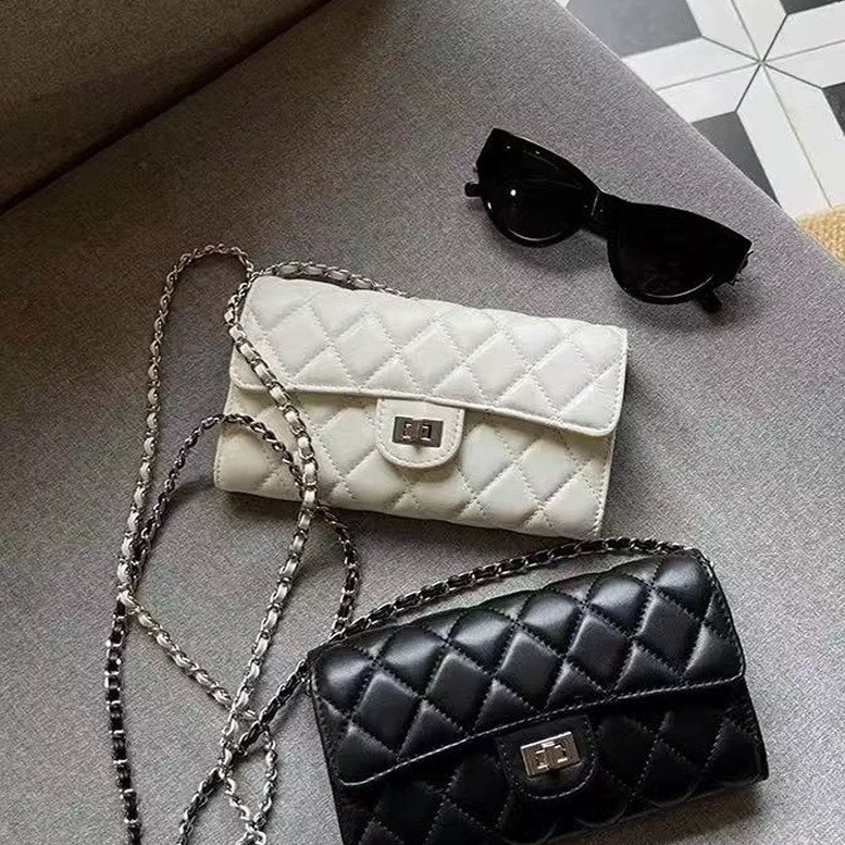 Túi đeo chéo cao cấp đa năng kiểu Hàn Quốc với dây chuyền kim cương