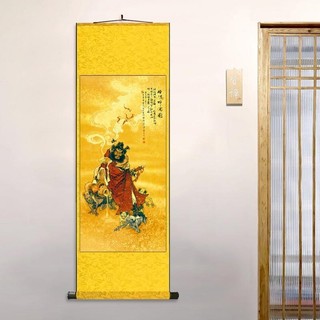 ✨Zhongkui Say Lụa Cuộn Trang Trí Tranh Say Zhongkui Tranh Thư Pháp Tranh Cổ Tích Vải Lụa Cổ Tích Tranh Thư Pháp 25.4.