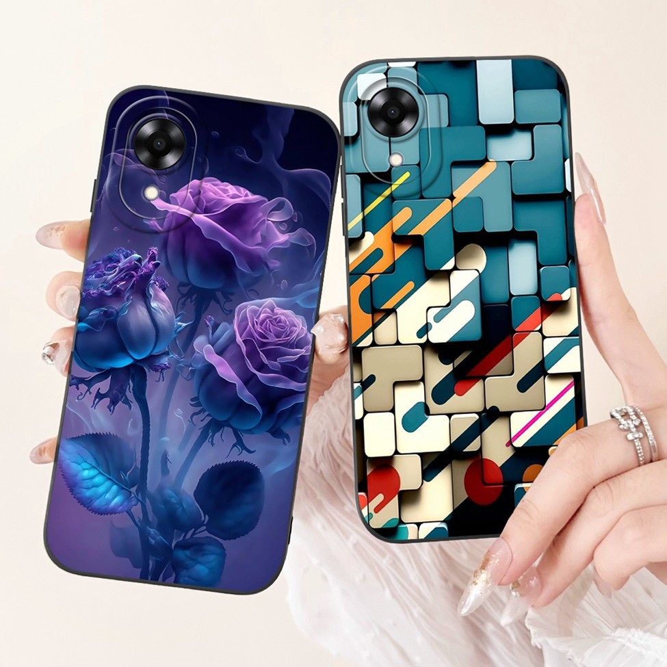 Ốp lưng Oppo A17k CPH2471 Silicon Mèo Dễ Thương Thời Trang Bướm Hoa Yêu Sơn Bao A17k Oppo A 17k