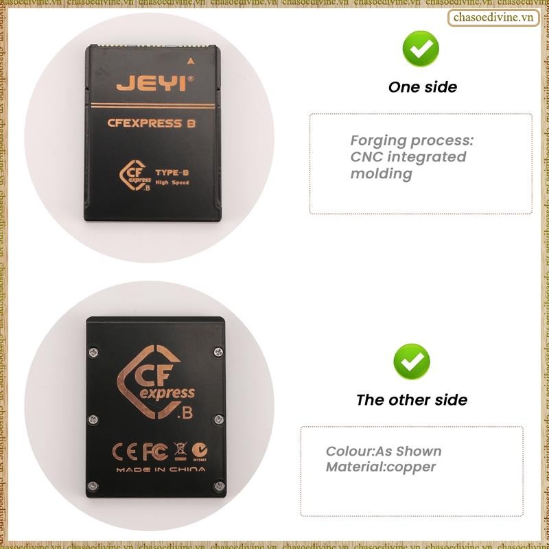 [K O G X] 2230 M.2 NVMe SSD sang CFE Type-B Bộ chuyển đổi đồng nguyên chất Thẻ CFexpress cho Z6II / Z7II / Z9 / Z6 & R3 / R5