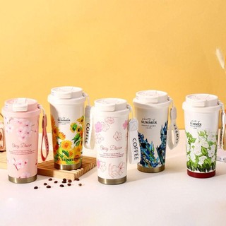[Vận chuyển nhanh] Nắp cốc THEHOMECO, Nắp chai nhựa chống tràn, Nắp cốc Therms thay thế di động Lily of The Valley cho phụ kiện chai
