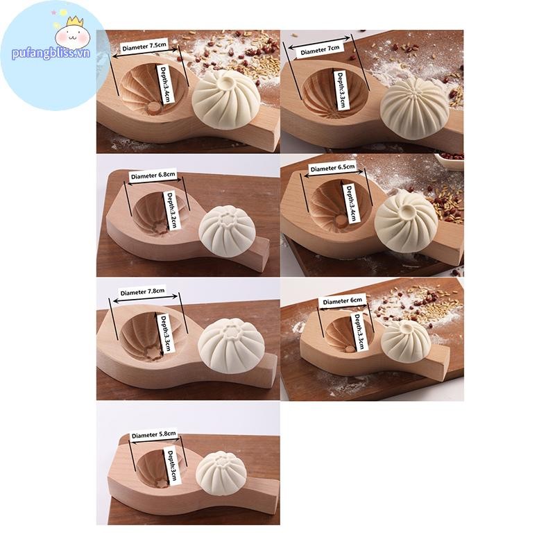 Pufangbliss Gỗ Nguyên Chất Hấp Khuôn Bánh Mì Pasta Túi Hấp Nhồi Bông Bun Bánh Ngọt Hấp Nhồi Bông Hộ Gia Đình Phong Cách Trung Hoa Dụng Cụ Nấu Ăn VN