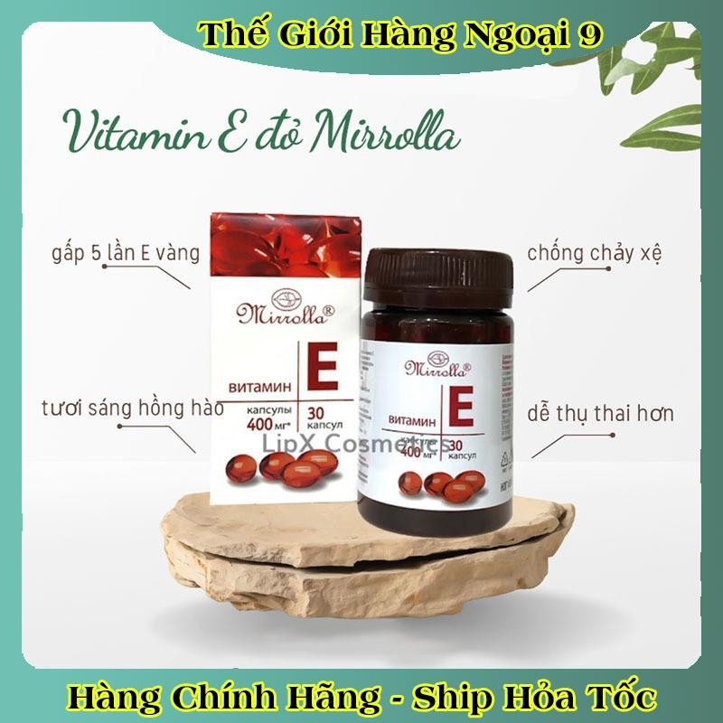 [DATE MỚI] Vitamin E Đỏ Nga Mirrolla 270mg & 400mg Đẹp Da - HÀNG CHÍNH HÃNG NGA