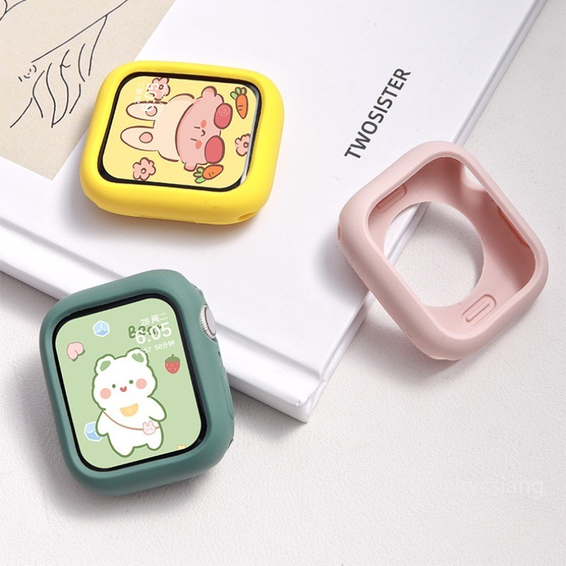 Kẹo Silicon Cho Apple Watch S11 Case Ultra 2 46mm 42mm 49mm 45mm 44mm 41 / 40mm Phụ Kiện Bảo Vệ Mềm Cho IWatch Series 10 9 8 Se 7 6 5 4 3