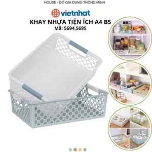 Combo 5 Khay Nhựa Đựng Đồ Văn Phòng - Khay Đựng Tài Liệu, Sách Bút Chính Hãng Việt Nhật